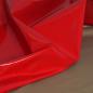 Preview: Lacklederimitat elastisch glänzend warmes tomatenrot